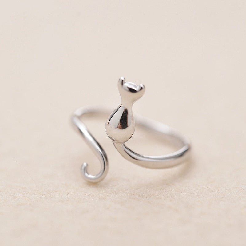 Mooie kattenring van roestvrij staal
