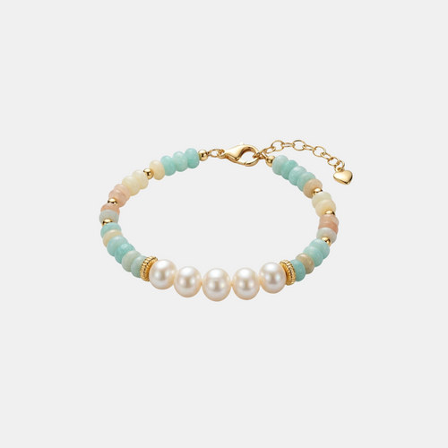 Turquoise Kralen Parel Armband