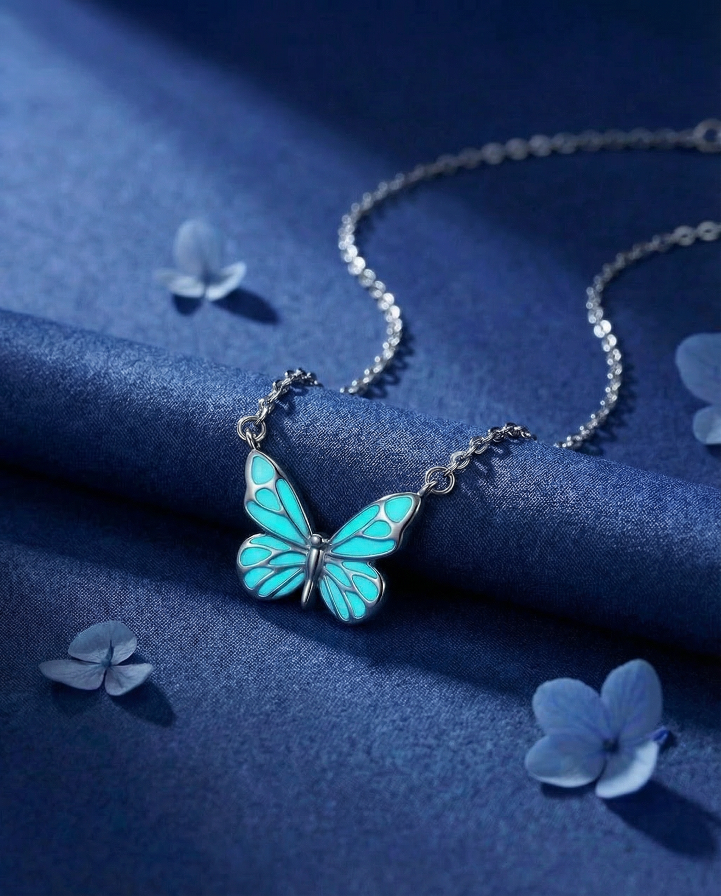 Ketting Vlinder - Blauw