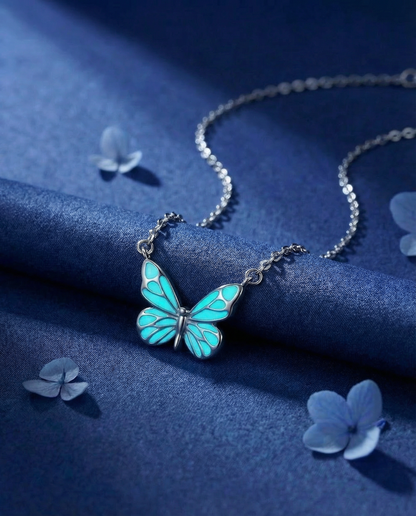 Ketting Vlinder - Blauw