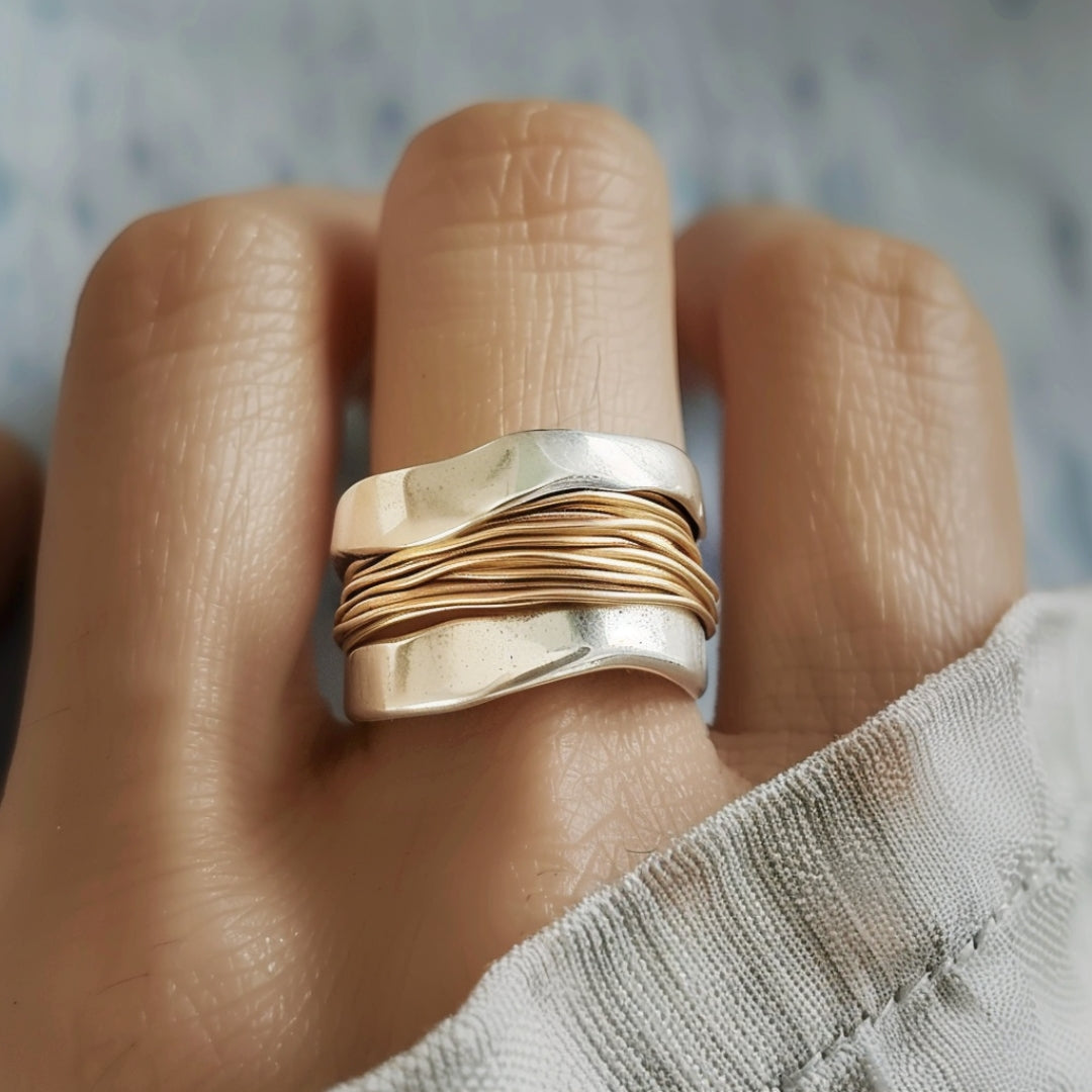 Zilver- & Gouddraad Ring