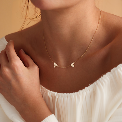 Gepersonaliseerde Ketting met Harten en Naam
