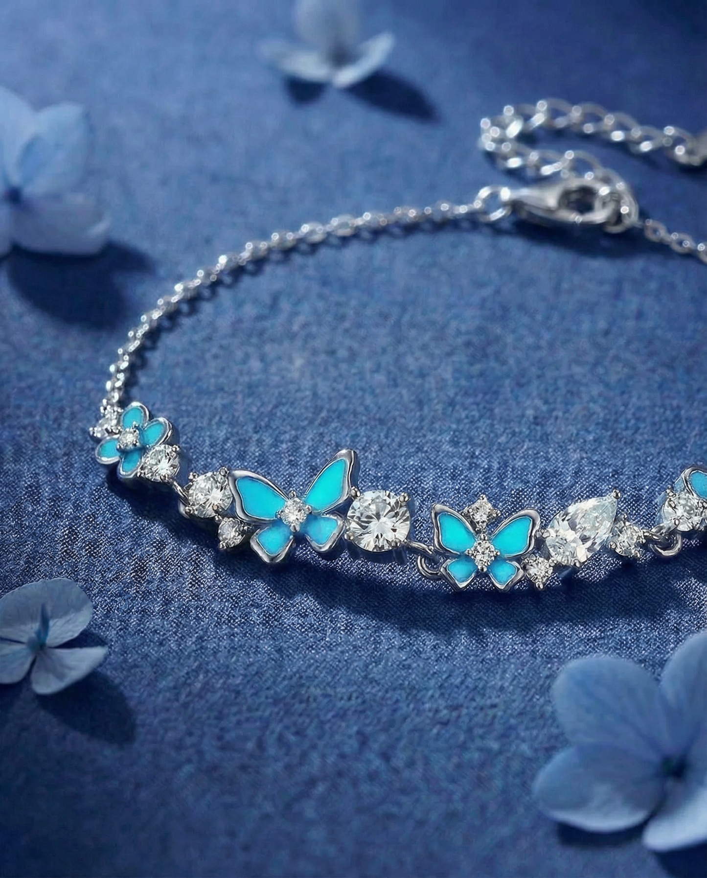 Vlinder Tuin Armband - Blauw
