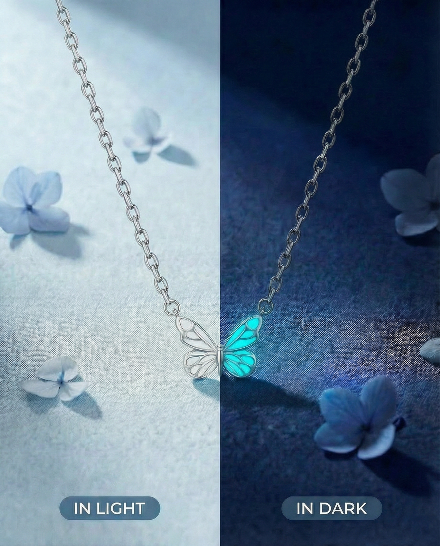Ketting Vlinder - Blauw