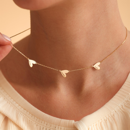 Gepersonaliseerde Ketting met Harten en Naam