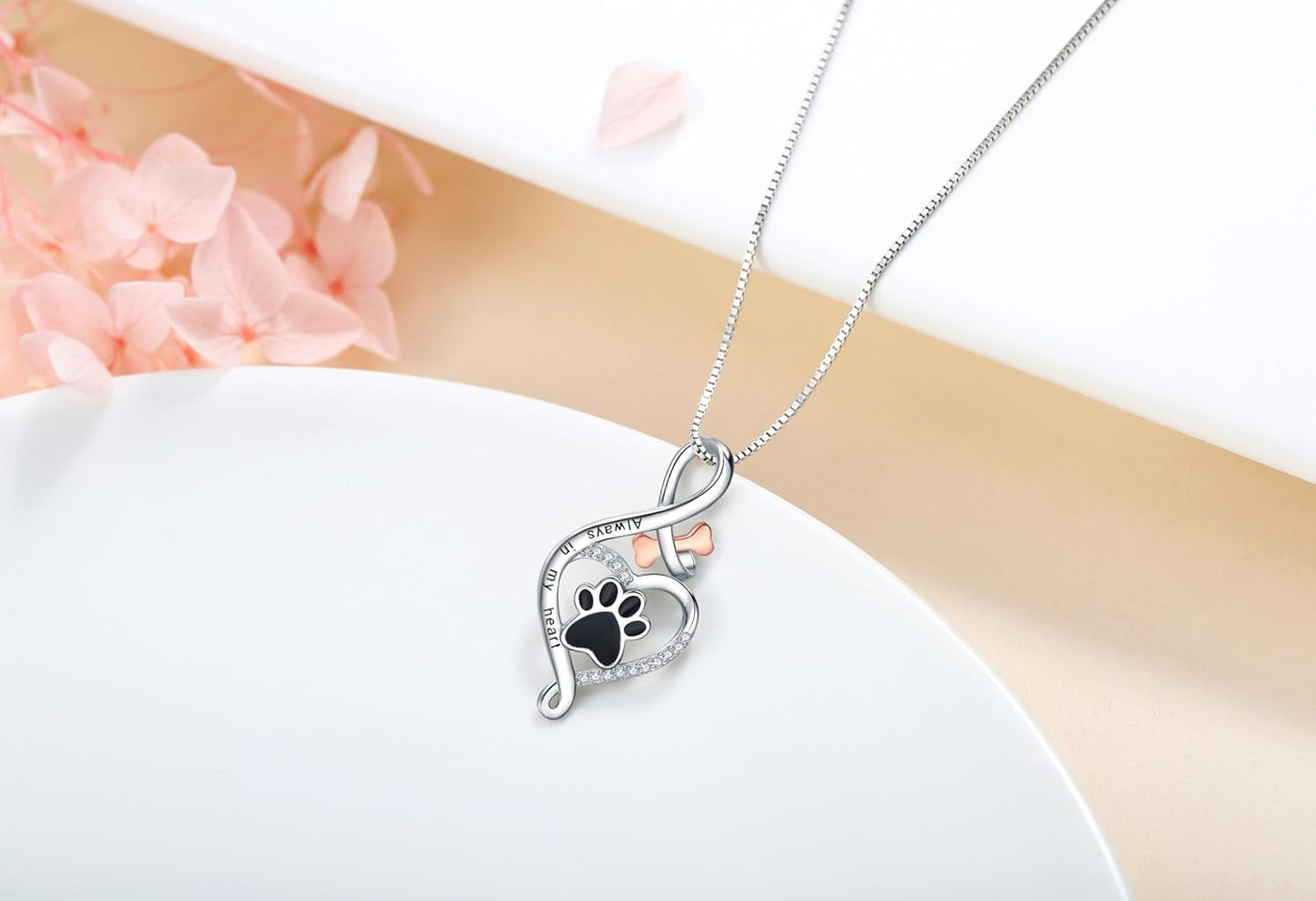 Gelukspootketting met Hart, Bot en Oneindigheidssymbool