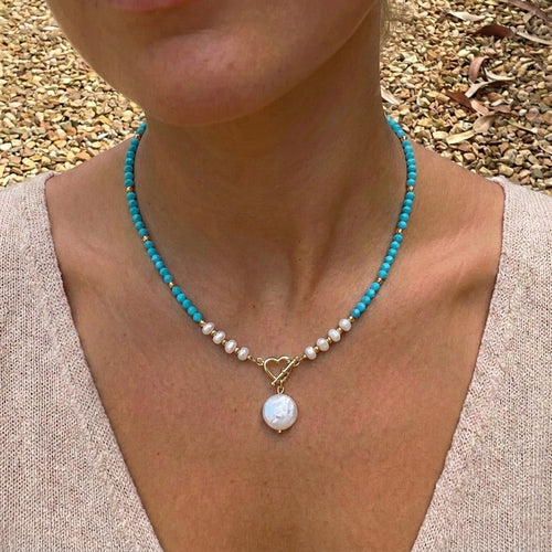 Isla Beaded Pearl Necklace