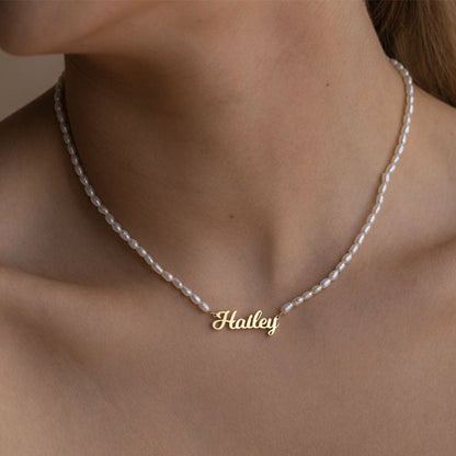 Gepersonaliseerde parelketting met naam