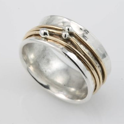 Shine – Vintage Gouden Zilveren Ring