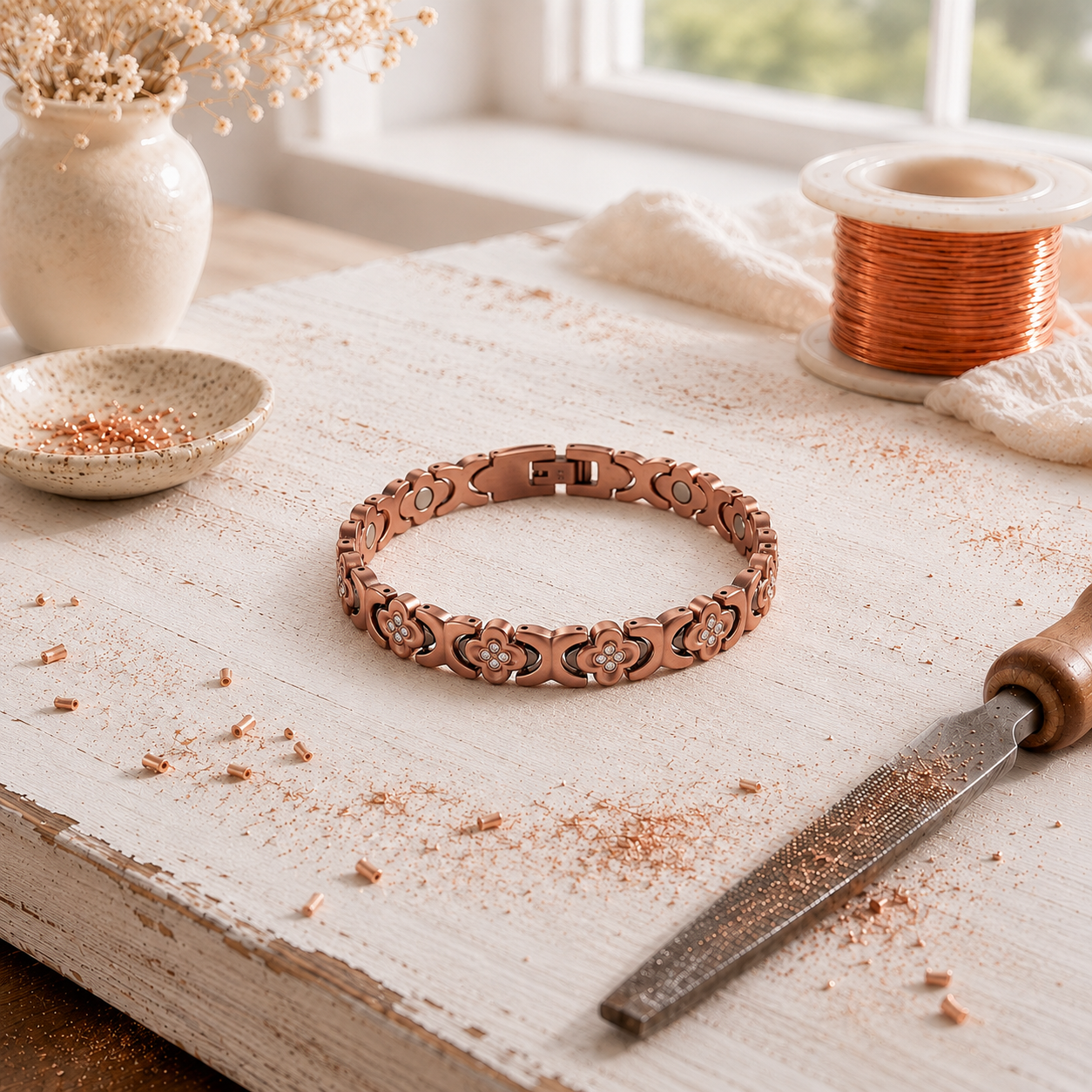 Koperen armband „Quille