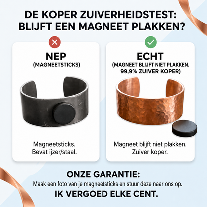 Armband van gehamerd koper