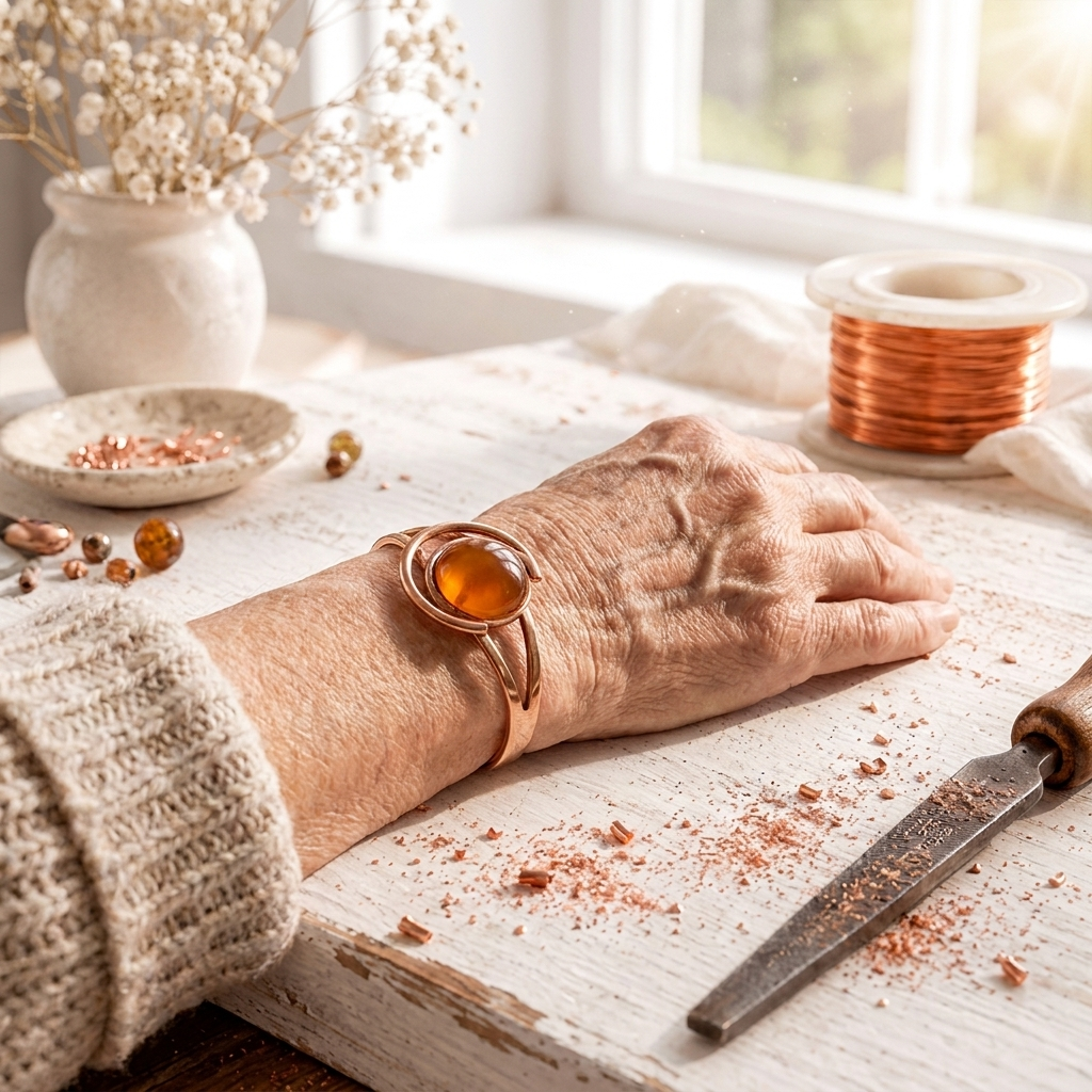 Solara Oranje Koper Armband