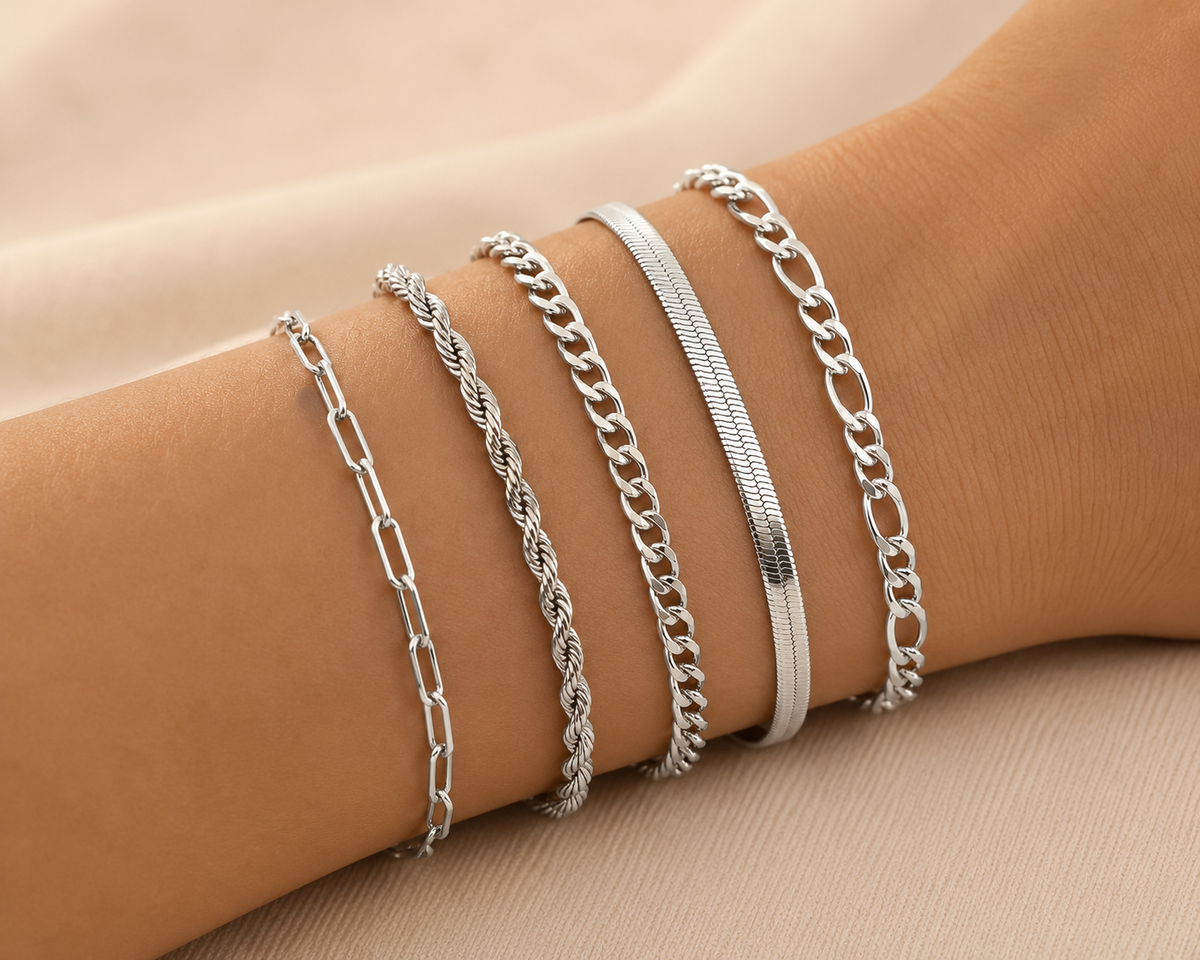Ellis™ | Set van gouden armbanden
