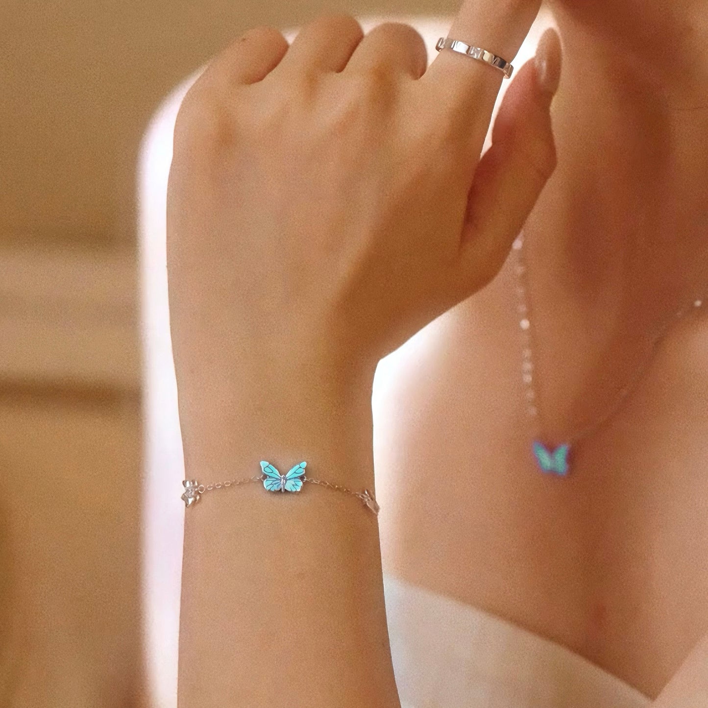 Ketting Vlinder - Blauw