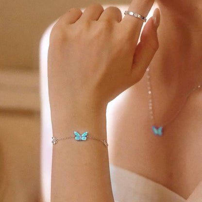 Ketting Vlinder - Blauw