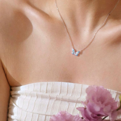 Ketting Vlinder - Blauw