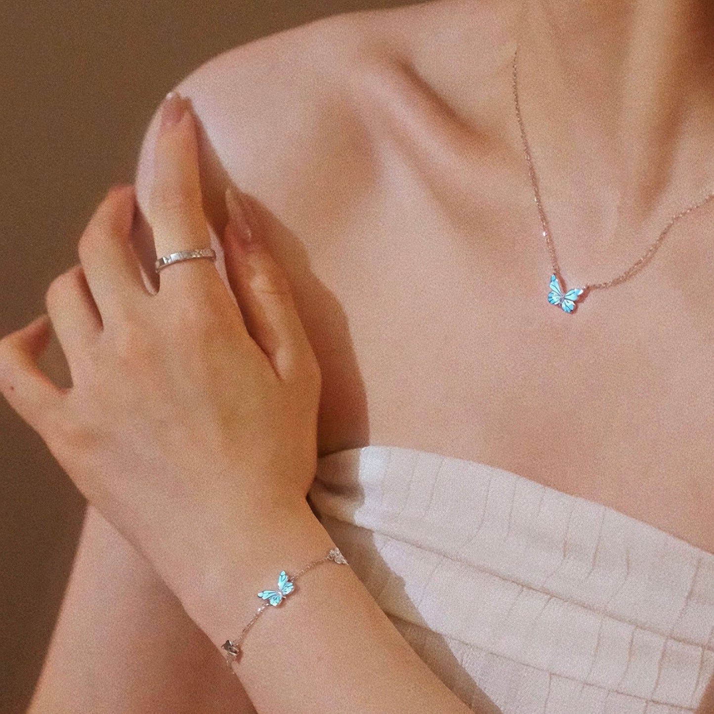 Armband Vlinder - Blauw