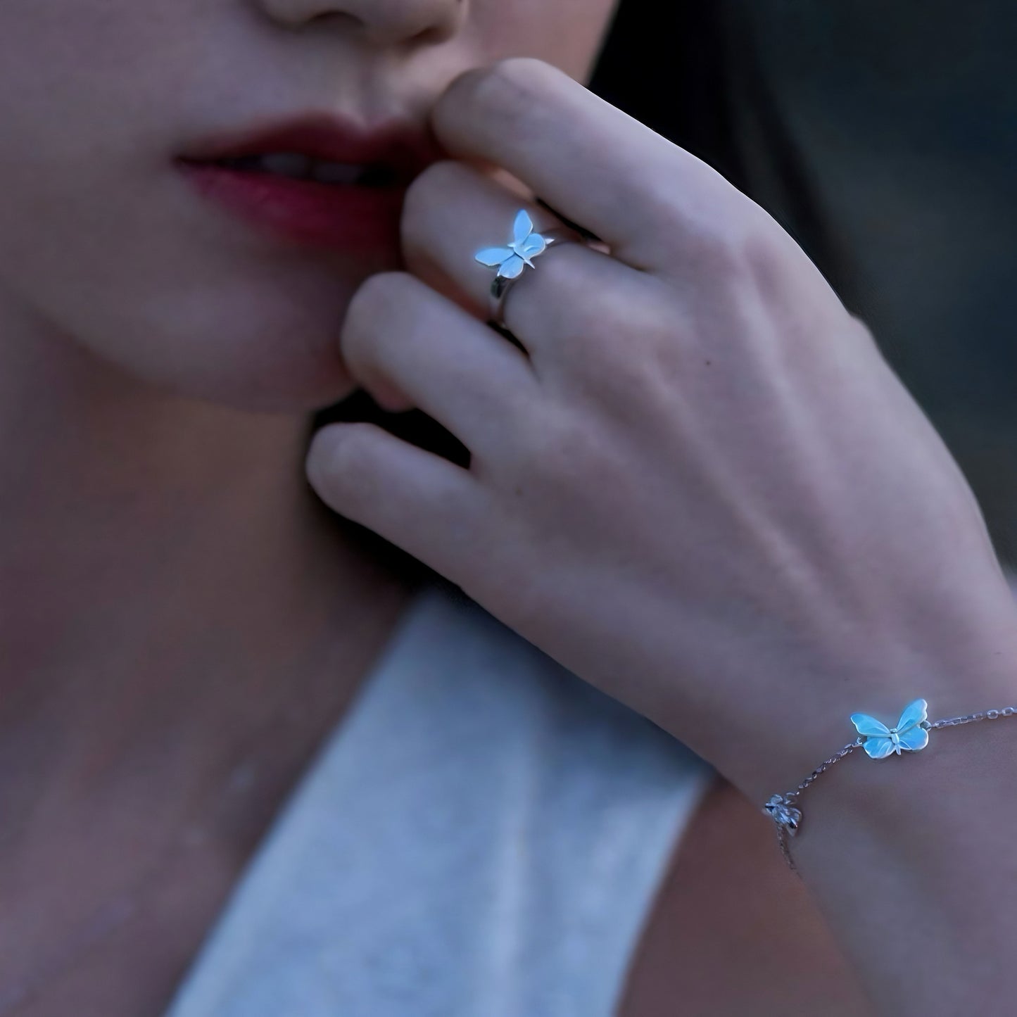 Ring Vlinder - Blauw