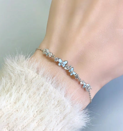 Vlinder Tuin Armband - Blauw
