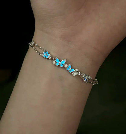 Vlinder Tuin Armband - Blauw