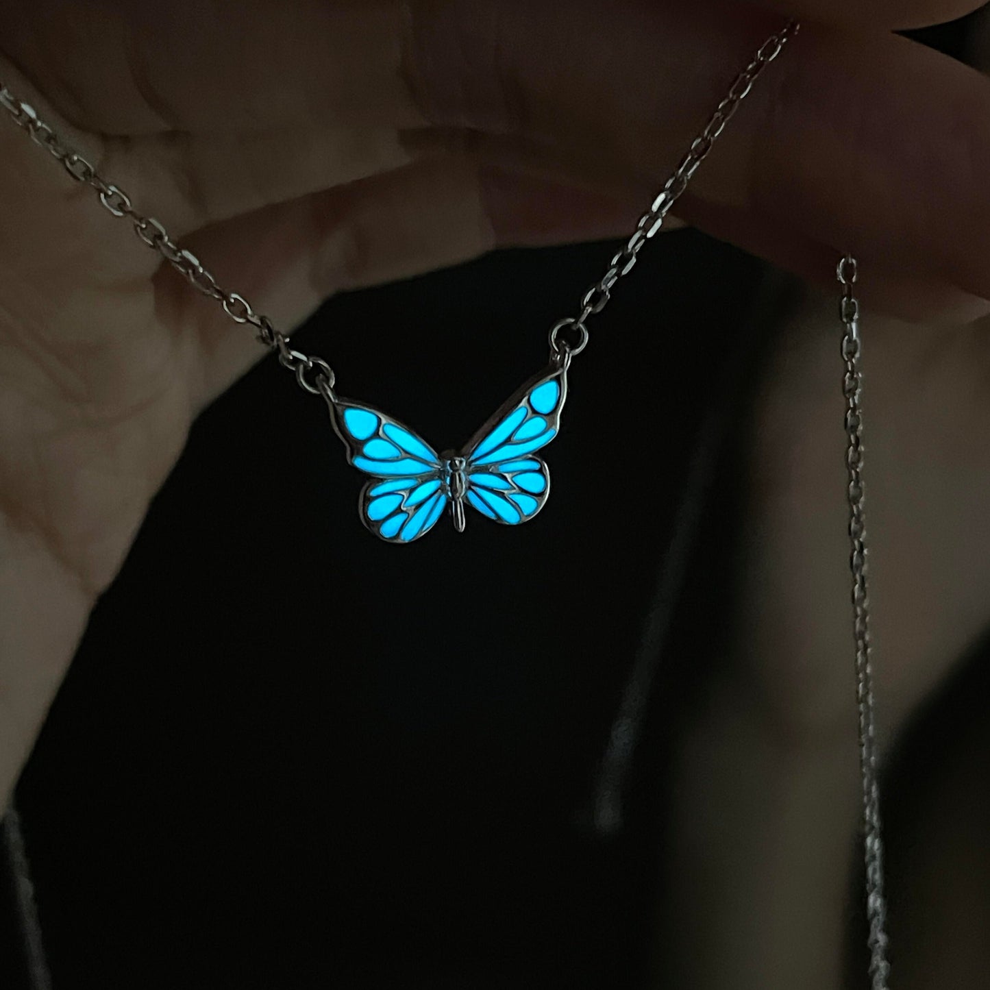 Ketting Vlinder - Blauw