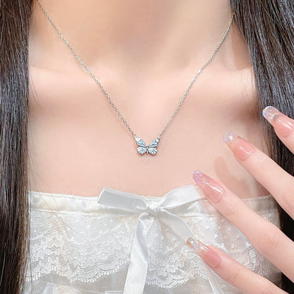 Ketting Vlinder - Blauw