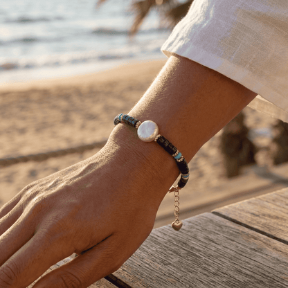 Indigo Parelsnoer Armband