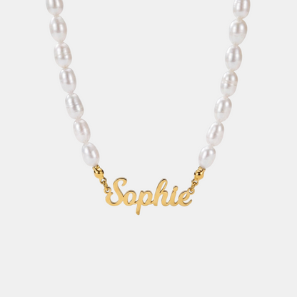 Naam Parel Kralen Ketting