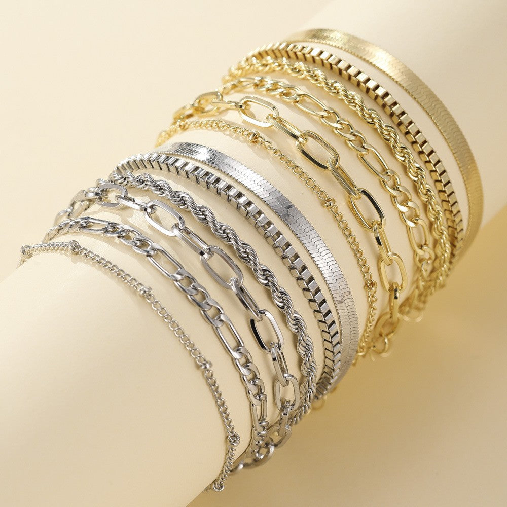 Ellis™ | Set van gouden armbanden