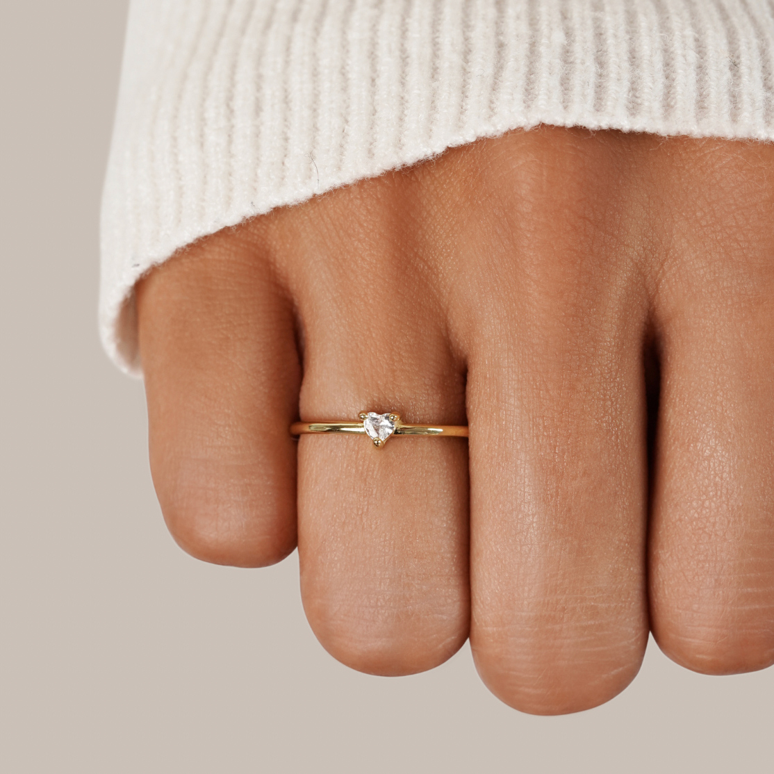 Liefde – Kristallen Hart Ring