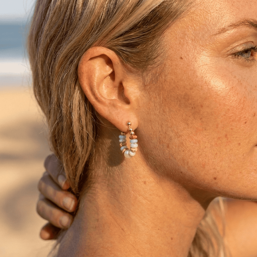 Zeebries Beaded Hoops