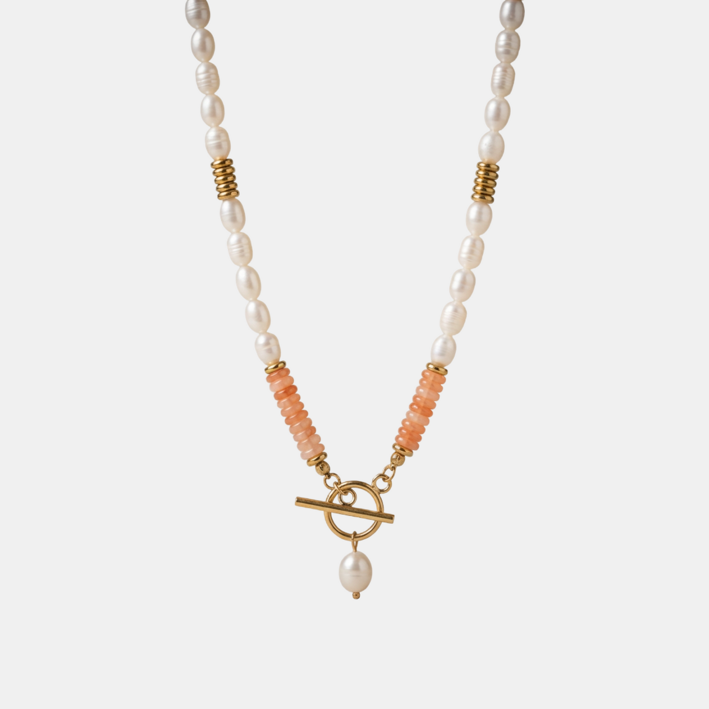 Zonsopgang Parels Carnelian Ketting
