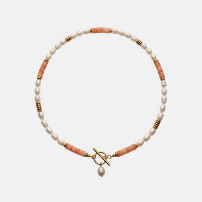Zonsopgang Parels Carnelian Ketting
