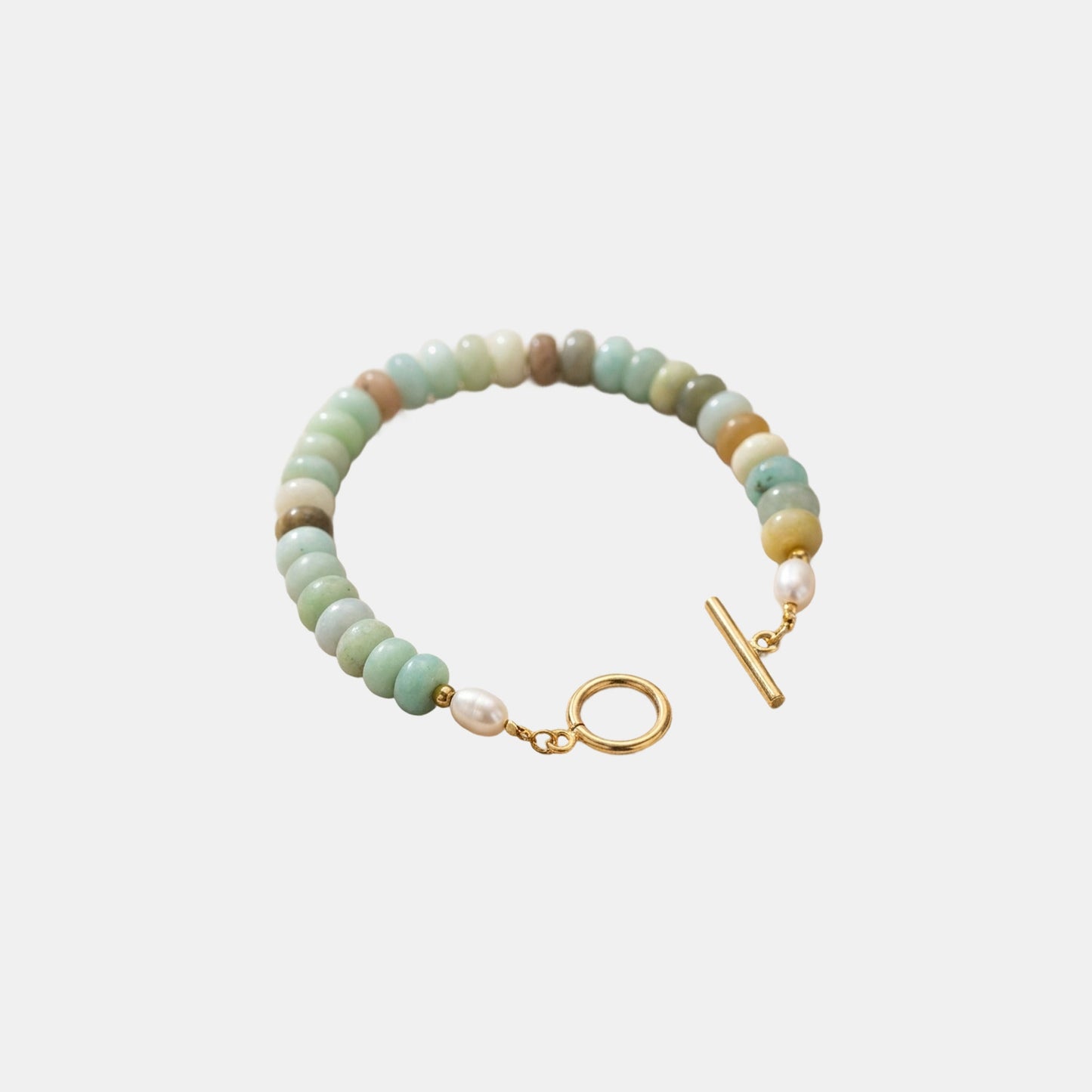 Turquoise Kralen Toggle Armband