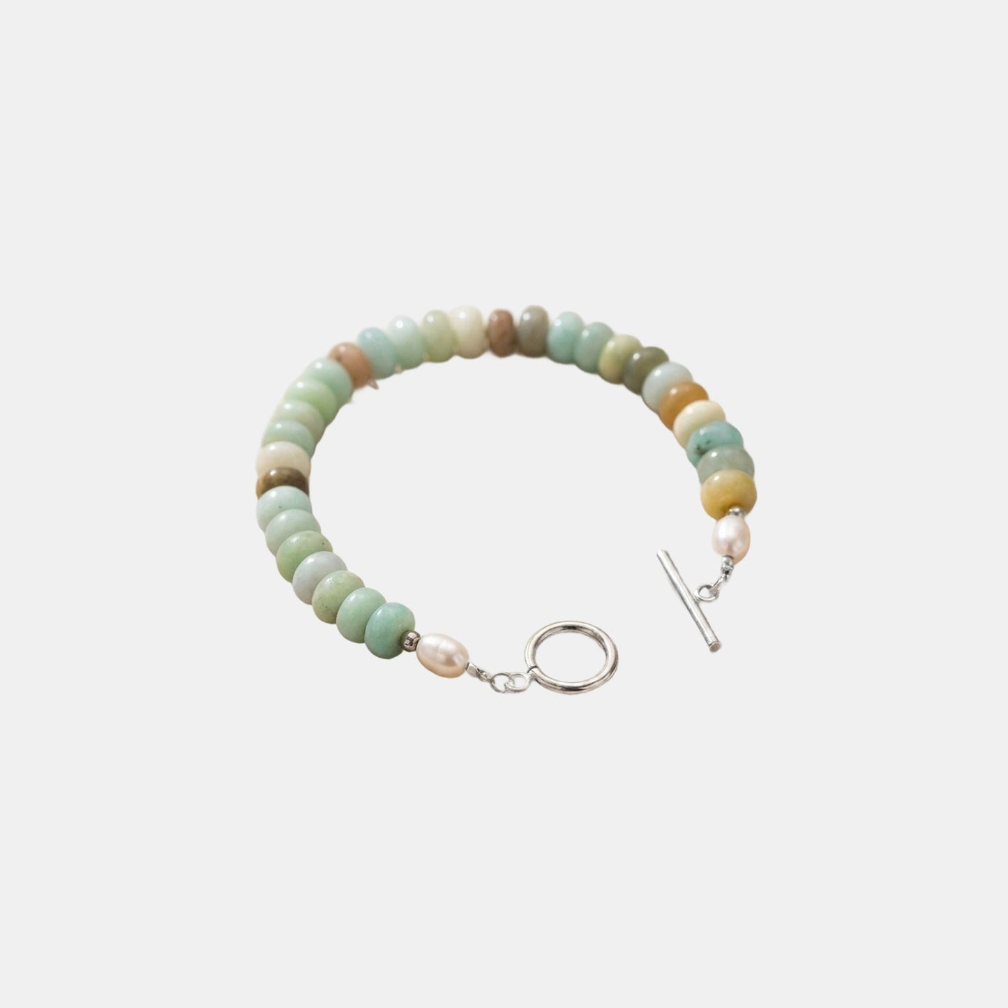 Turquoise Kralen Toggle Armband