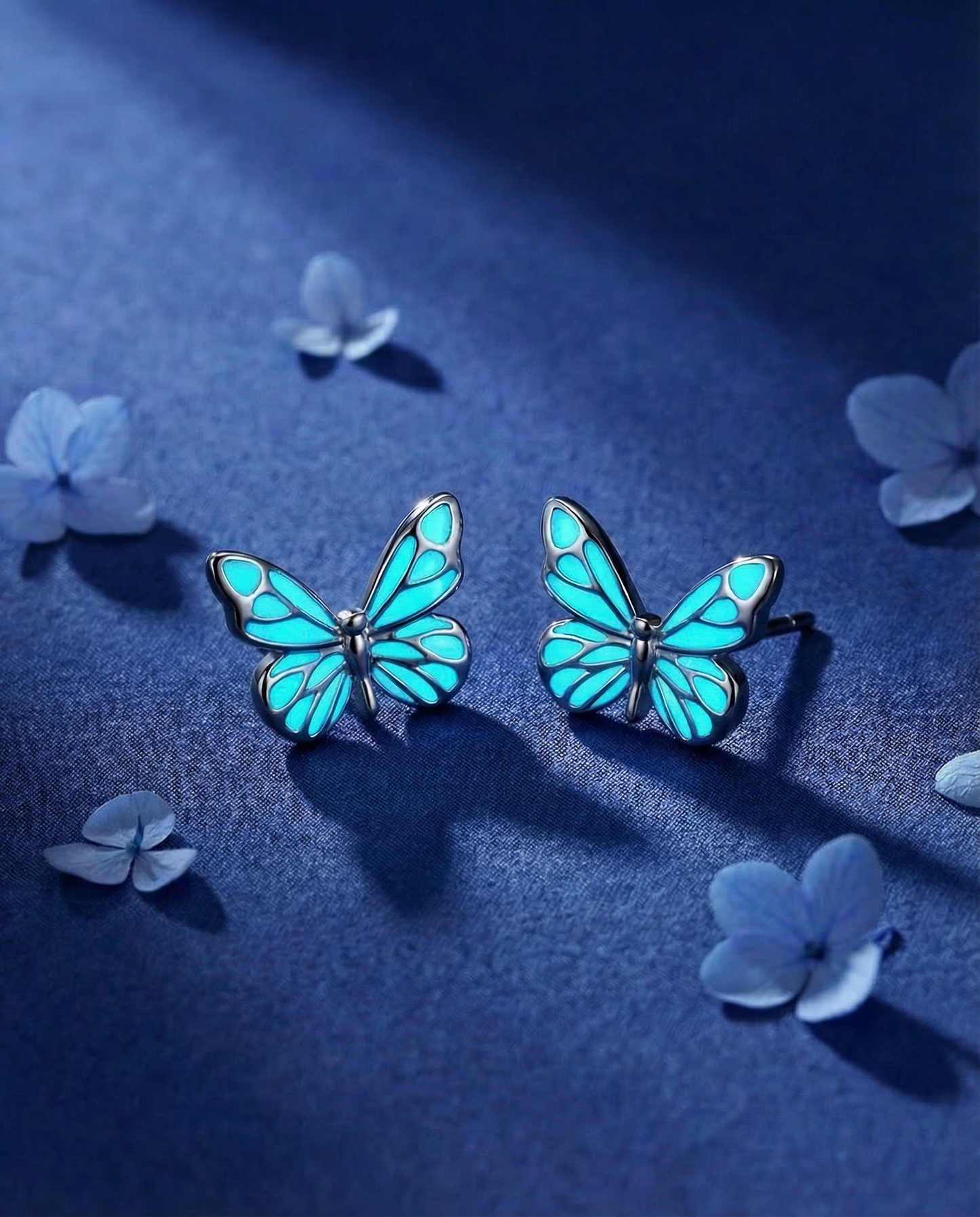 Oorbellen Vlinder - Blauw