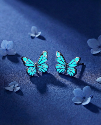 Oorbellen Vlinder - Blauw