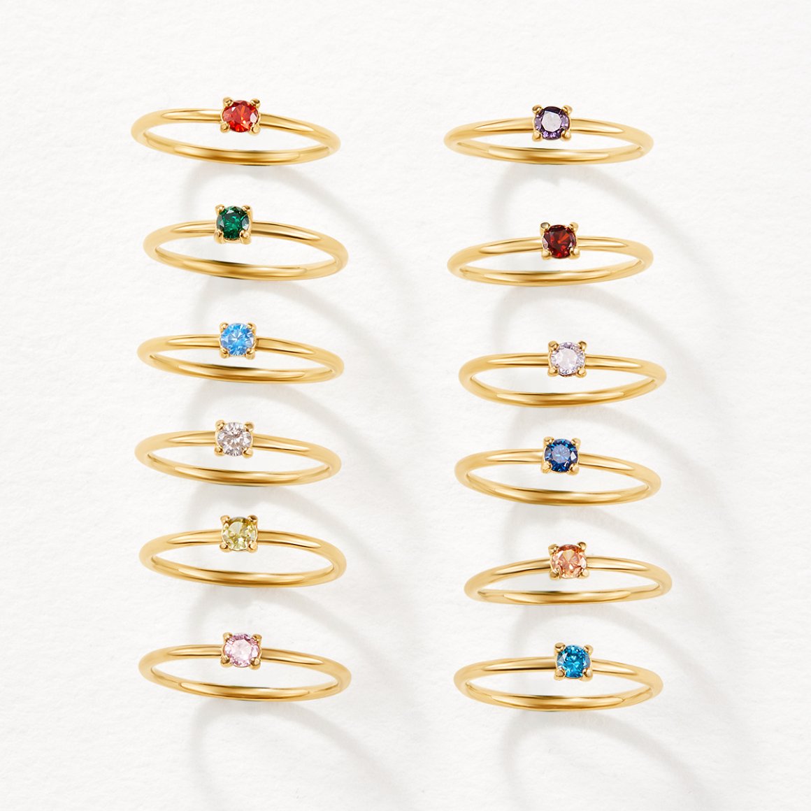 Gouden Geboortesteen Ringen