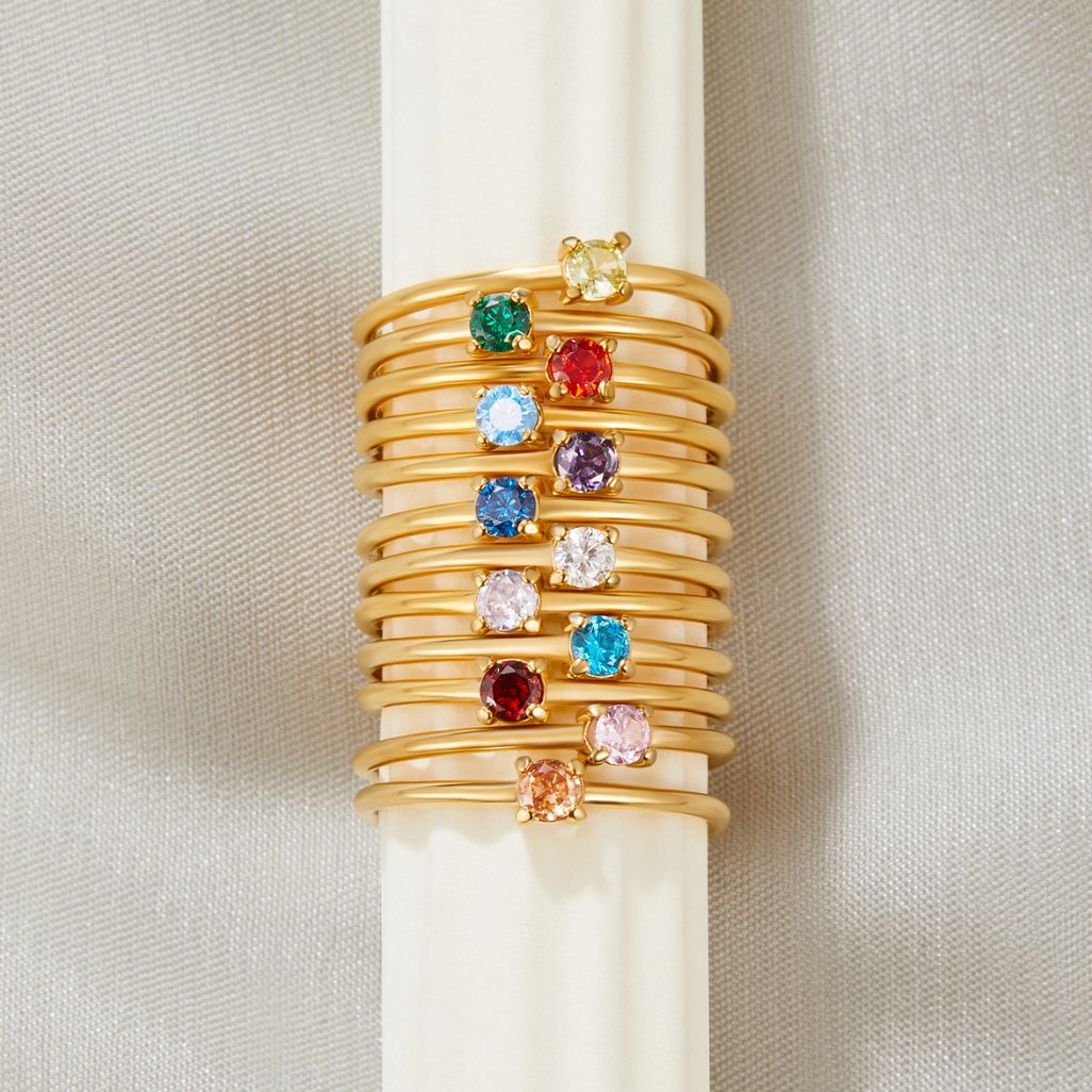 Gouden Geboortesteen Ringen