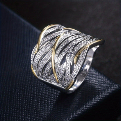Elegante Meerlaagse Gedraaide Ring