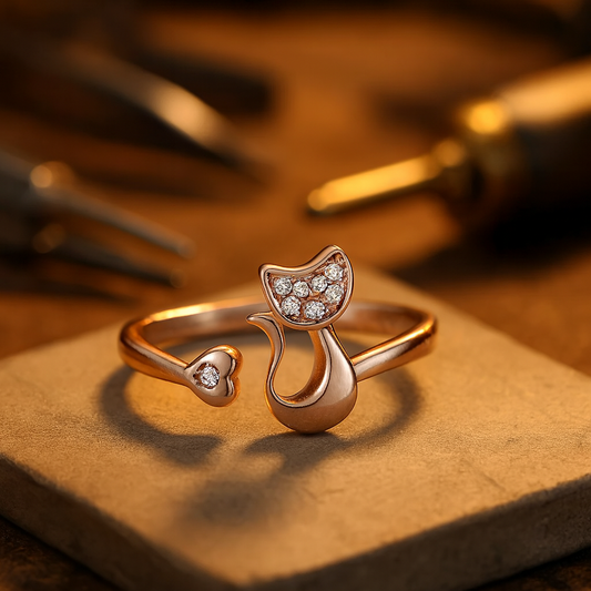 Open Kat Ring – Zirkonia
