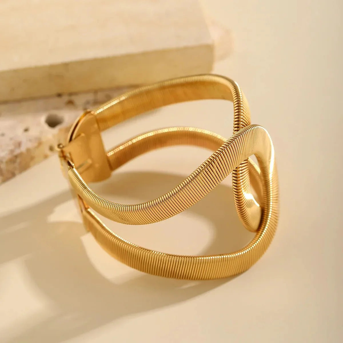 Chunky Spiraal Cuff Bracelet