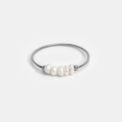 Klassieke Zoetwater Parel Zilveren Ring