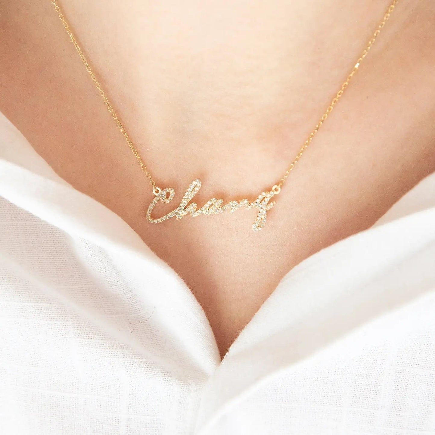 Gepersonaliseerde Diamanten Naamketting