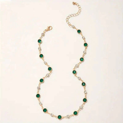 Choker Ketting met Smaragden en Diamanten
