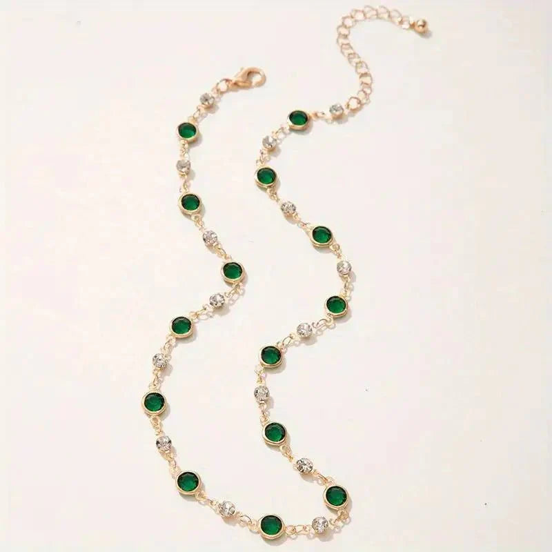 Choker Ketting met Smaragden en Diamanten