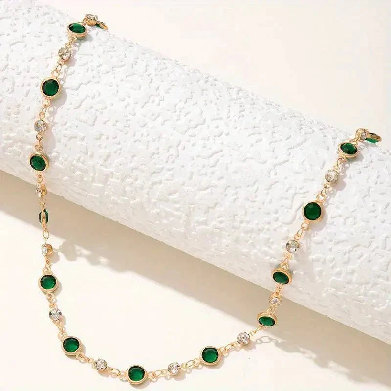 Choker Ketting met Smaragden en Diamanten