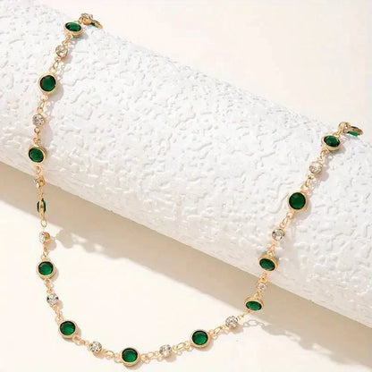Choker Ketting met Smaragden en Diamanten