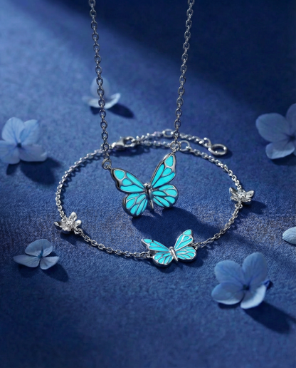 2-in-1 Set Vlinder - Blauw