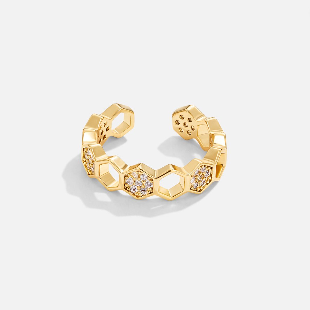 Bij – Goud & Kristal Ring